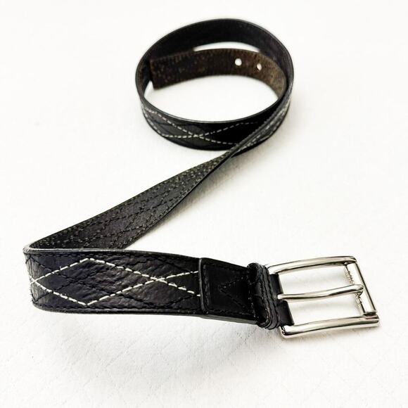 Michael Kors Women Woven Leather Belt Criss Crossed Size XL - Picture 6 of 6